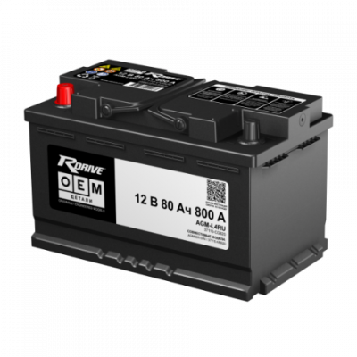  OEM AGM-L4RU (37110-CG820 HYUNDAI) 80Ач L+ EN800A 3