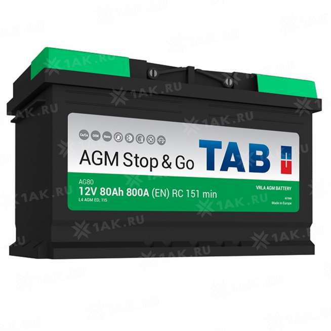 TAB AGM Stop Go L4 --, 80 Ач